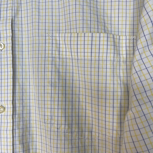 Tommy Hilfiger Shirt Size XXL 2XL Mens Blue Yellow Boxed Long Sleeve Button Up - Picture 4 of 12